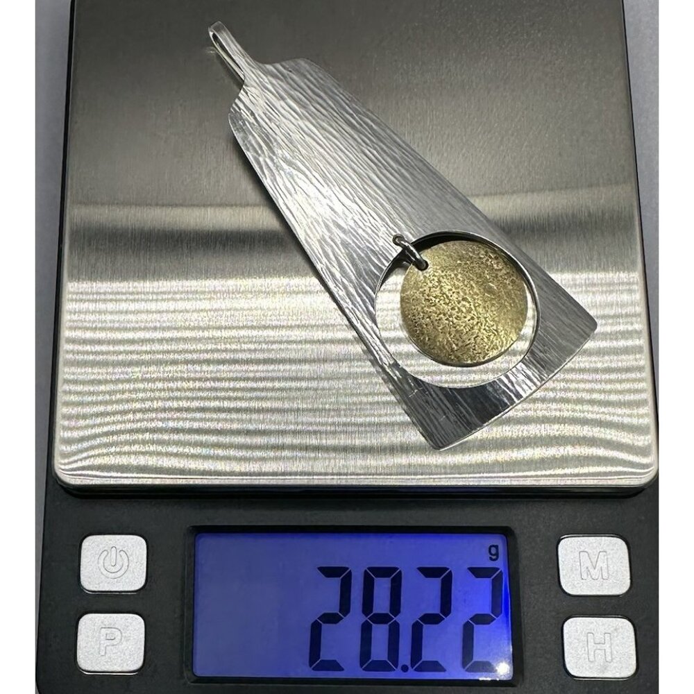 Hans Hansen Denmark #367 Kinetic Pendant 925S Sterling Silver Modernist Signed - Picture 13 of 15